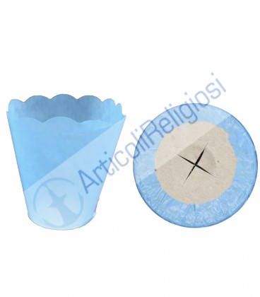 Flambeaux in carta colore azzurro 100 pz