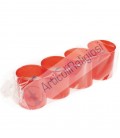 Lumino Votivo in bicchiere Rosso di plastica  diam 5cm h3,5cm 192pz