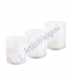 Lumino Votivo in bicchiere Bianco di plastica  diam X H - 5cm x 6cm 192pz