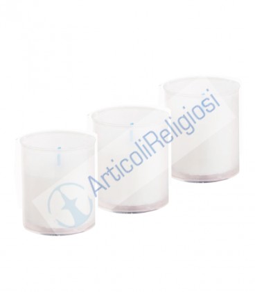 Lumino Votivo in bicchiere Bianco di plastica  diam X H - 5cm x 6cm 192pz