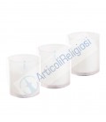 Lumino Votivo in bicchiere Bianco di plastica  diam X H - 5cm x 6cm 192pz