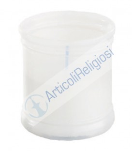 Lumino votivo in bicchiere Bianco di plastica  diam 6,4cm - H 6,5cm 90pz